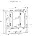 Badezimmerspiegelschrank >Tunis< LED, 3 Türen, grau matt / sonoma eiche - 65x65x16 (BxHxT)