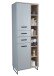 Hochschrank >Tunis< 2 Türen, 2 Schübe, grau matt / sonoma eiche - 65x185x38cm (BxHxT)