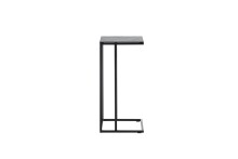 Beistelltisch >FARGO< in grau / schwarz, Metall / Glas - 40x70x35cm (BxHxT)