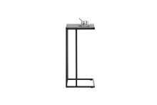 Beistelltisch >FARGO< in grau / schwarz, Metall / Glas - 40x70x35cm (BxHxT)