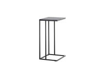 Beistelltisch >FARGO< in grau / schwarz, Metall / Glas - 40x70x35cm (BxHxT)