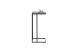 Beistelltisch >FARGO< in grau / schwarz, Metall / Glas - 40x70x35cm (BxHxT)
