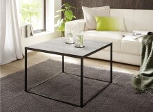 Couchtisch >FARGO< in grau / schwarz, Metall / Glas...