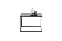 Couchtisch >FARGO< in grau / schwarz, Metall / Glas - 60x45x60cm (BxHxT)