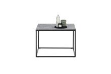 Couchtisch >FARGO< in grau / schwarz, Metall / Glas - 60x45x60cm (BxHxT)