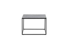 Couchtisch >FARGO< in grau / schwarz, Metall / Glas - 60x45x60cm (BxHxT)