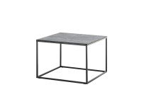Couchtisch >FARGO< in grau / schwarz, Metall / Glas - 60x45x60cm (BxHxT)