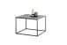 Couchtisch >FARGO< in grau / schwarz, Metall / Glas - 60x45x60cm (BxHxT)