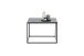 Couchtisch >FARGO< in grau / schwarz, Metall / Glas - 60x45x60cm (BxHxT)