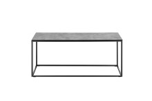 Couchtisch >FARGO< in grau / schwarz, Metall / Glas - 110x45x60cm (BxHxT)
