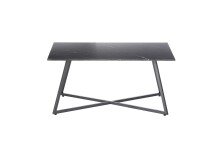 Couchtisch >MONTEVIDEO< in grau/ schwarz, Metall/ Marmor - 95x44x60cm (BxHxT)