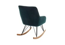 Schaukelstuhl >HOPKINS < in olive, Polyester/ Metall/ Buche - 69x91x80cm (BxHxT)