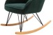Schaukelstuhl >HOPKINS < in olive, Polyester/ Metall/ Buche - 69x91x80cm (BxHxT)