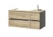Waschbeckenunterschrank >Memphis< Grau / Artisan Eiche Dekor - 110x54x53cm (BxHxT)