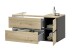 Waschbeckenunterschrank >Memphis< Grau / Artisan Eiche Dekor - 110x54x53cm (BxHxT)