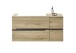 Waschbeckenunterschrank >Memphis< Grau / Artisan Eiche Dekor - 110x54x53cm (BxHxT)