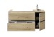 Waschbeckenunterschrank >Memphis< Grau / Artisan Eiche Dekor - 110x54x53cm (BxHxT)