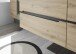 Waschbeckenunterschrank >Memphis< Grau / Artisan Eiche Dekor - 110x54x53cm (BxHxT)
