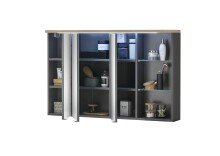 Badezimmerspiegelschrank >Memphis< Grau / Artisan...