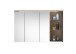 Badezimmerspiegelschrank >Memphis< Grau / Artisan Eiche Dekor - 110x70x20 (BxHxT)