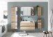 Badezimmerspiegelschrank >Memphis< Grau / Artisan Eiche Dekor - 110x70x20 (BxHxT)