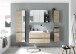 Hängeschrank >Memphis< Grau / Artisan Eiche Dekor - 30x70x23cm (BxHxT)
