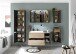 Hängeschrank >Memphis< Grau / Artisan Eiche Dekor - 30x70x23cm (BxHxT)