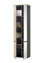 Hängeschrank >Memphis< Grau / Artisan Eiche Dekor - 50x176x31cm (BxHxT)