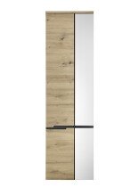 Hängeschrank >Memphis< Grau / Artisan Eiche Dekor - 50x176x31cm (BxHxT)