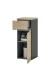 Badkommode >Memphis< Grau / Artisan Eiche Dekor - 30x74x31cm (BxHxT)