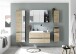 Badkommode >Memphis< Grau / Artisan Eiche Dekor - 30x74x31cm (BxHxT)