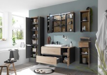 Badezimmer-Set >Memphis< (5-tlg. ) Grau / Artisan...