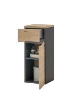 Badezimmer-Set >Memphis< (5-tlg. ) Grau / Artisan Eiche Dekor - 230x176x53 (BxHxT)
