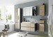 Badezimmer-Set >Memphis< (5-tlg. ) Grau / Artisan Eiche Dekor - 230x176x53 (BxHxT)