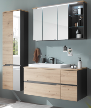 Badezimmer-Set >Memphis< (3-tlg. ) Grau / Artisan...