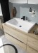 Badezimmer-Set >Memphis< (3-tlg. ) Grau / Artisan Eiche Dekor - 180x176x53 (BxHxT)