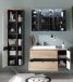 Badezimmer-Set >Memphis< (3-tlg. ) Grau / Artisan Eiche Dekor - 180x176x53 (BxHxT)
