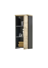 Badezimmer-Set >Memphis< (4-tlg. ) Grau / Artisan Eiche Dekor - 160x176x53 (BxHxT)