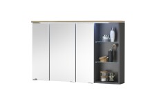 Badezimmer-Set >Memphis< (4-tlg. ) Grau / Artisan Eiche Dekor - 160x176x53 (BxHxT)