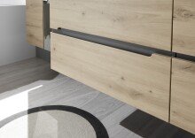 Badezimmer-Set >Memphis< (4-tlg. ) Grau / Artisan Eiche Dekor - 160x176x53 (BxHxT)
