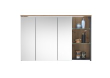 Badezimmer-Set >Memphis< (4-tlg. ) Grau / Artisan Eiche Dekor - 160x176x53 (BxHxT)