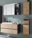 Badezimmer-Set >Memphis< (4-tlg. ) Grau / Artisan Eiche Dekor - 160x176x53 (BxHxT)
