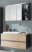 Badezimmer-Set >Memphis< (2-tlg. ) Grau / Artisan Eiche Dekor - 110x176x53 (BxHxT)