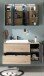 Badezimmer-Set >Memphis< (2-tlg. ) Grau / Artisan Eiche Dekor - 110x176x53 (BxHxT)