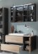 Badezimmer-Set >Memphis< (2-tlg. ) Grau / Artisan Eiche Dekor - 110x176x53 (BxHxT)