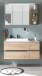 Badezimmer-Set >Memphis< (2-tlg. ) Grau / Artisan Eiche Dekor - 110x176x53 (BxHxT)