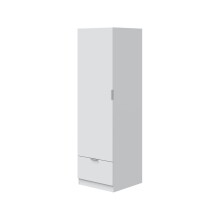 Kleiderschrank >GARONA< 1 Tür, 1 Schublade, in Weiß - 50x170x51 (BxHxT)