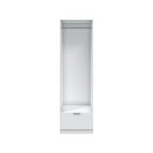 Kleiderschrank >GARONA< 1 Tür, 1 Schublade, in Weiß - 50x170x51 (BxHxT)