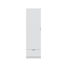 Kleiderschrank >GARONA< 1 Tür, 1 Schublade, in Weiß - 50x170x51 (BxHxT)