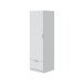 Kleiderschrank >GARONA< 1 Tür, 1 Schublade, in Weiß - 50x170x51 (BxHxT)